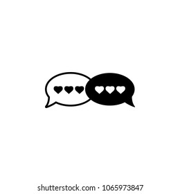 bubbles conversation of lovers icon. Element of simple icon for websites, web design, mobile app, info graphics. Signs and symbols collection icon for design and development on white background