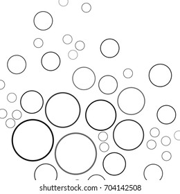 Bubbles of different size on white background. Vector illustration.