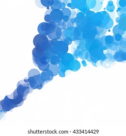 Bubbles Dot Circle Unique Blue Bright Vector Background