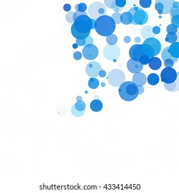 Bubbles Dot Circle Unique Blue Bright Vector Background