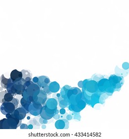 Bubbles Dot Circle Unique Blue Bright Vector Background