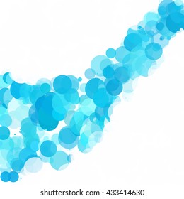 Bubbles Dot Circle Unique Blue Bright Vector Background