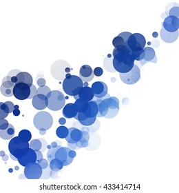 Bubbles Dot Circle Unique Blue Bright Vector Background