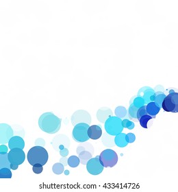 Bubbles Dot Circle Unique Blue Bright Vector Background