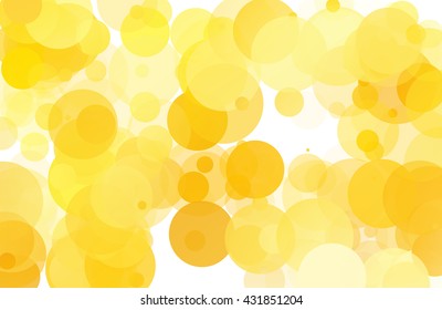 Bubbles dot Unique Yellow Bright Vector Background