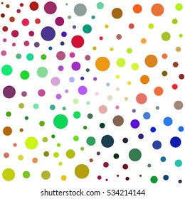 Bubbles, dots or circles background. Abstract geometric funny colored pattern for your design.