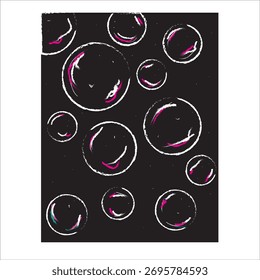 Bubbles drawing vector soap bubbles