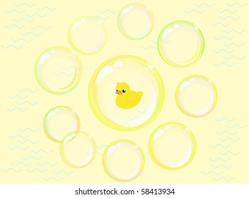 bubbles and a duckling