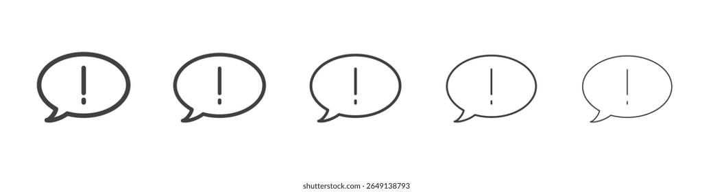 bubbles with exclamation mark icon simple illustration logo art