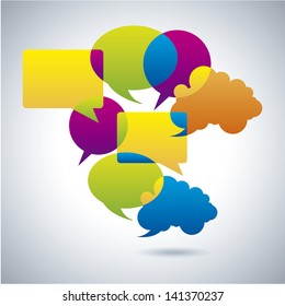 bubbles expression over gray background vector illustration