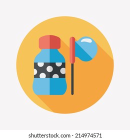 bubbles flat icon with long shadow,eps10
