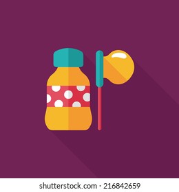 bubbles flat icon with long shadow,eps10
