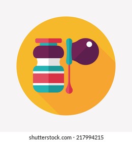 bubbles flat icon with long shadow,eps10
