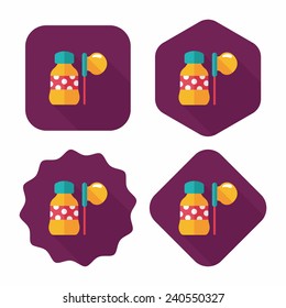 bubbles flat icon with long shadow,eps10