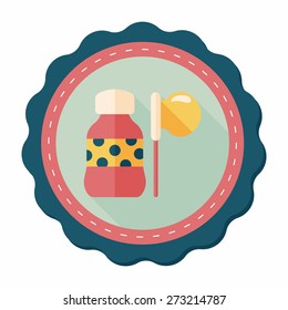 bubbles flat icon with long shadow,eps10