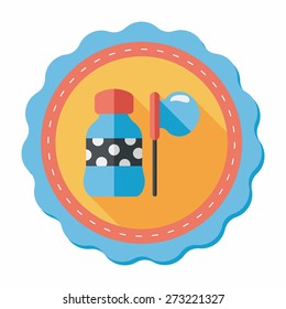 bubbles flat icon with long shadow,eps10