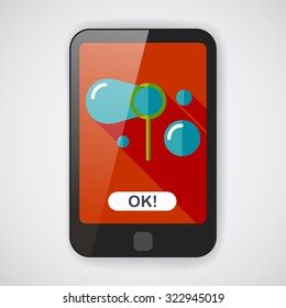 bubbles flat icon with long shadow,eps10