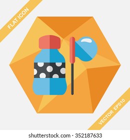bubbles flat icon with long shadow,eps10