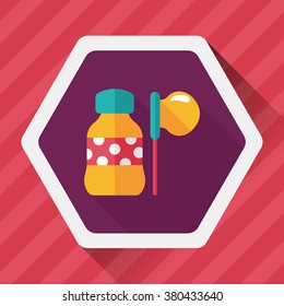 bubbles flat icon with long shadow,eps10