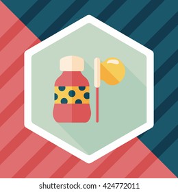 bubbles flat icon with long shadow,eps10