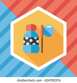 bubbles flat icon with long shadow,eps10