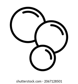 Bubbles flat line icon. Soap foam, oxygen bubble,  fizzy drink vector signs. Outline sign for mobile concept and web design, store.