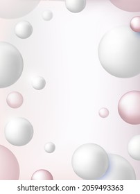 Bubbles float in the air. Background to your packaging design