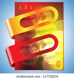 Bubbles flyer design with sticker