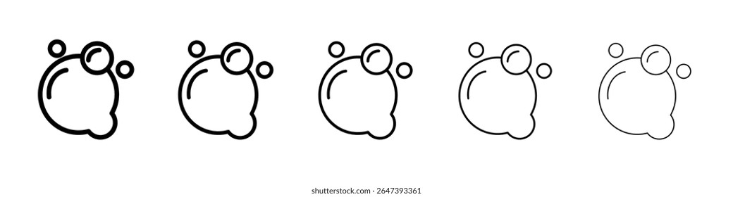 Bubbles and foam icon flat illustration set logo