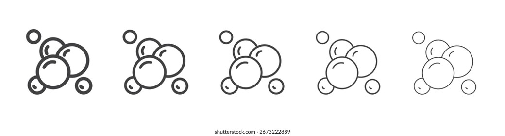 Ícone de bolhas e espuma Símbolo de ilustração de gráficos de linha