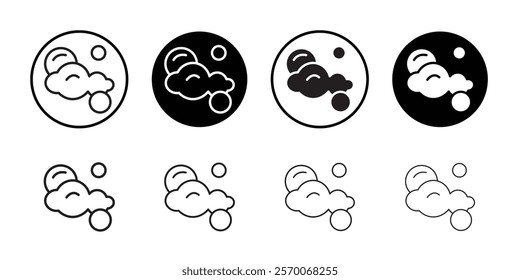 Bubbles and foam icon Outline vector for web ui