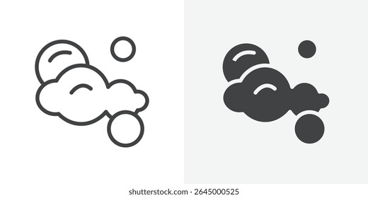 Bubbles and foam icon Outline vector sign