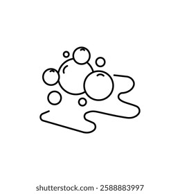 Bubbles and foam icon Vector logo set flat