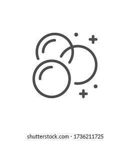 Bubbles and foam line outline icon