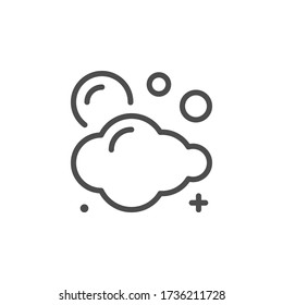 Bubbles and foam line outline icon