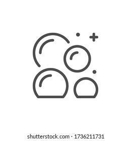 Bubbles and foam line outline icon