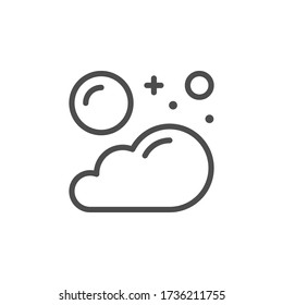 Bubbles and foam line outline icon