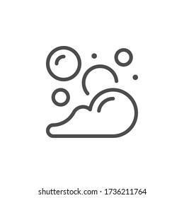 Bubbles and foam line outline icon