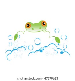 Bubbles frog for design