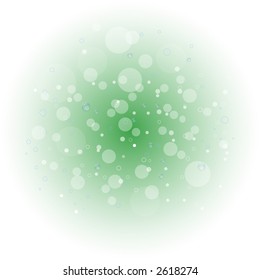 bubbles in green water