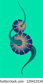 bubbles growing, Vector hand drawn illustration, abstract style, fantasy, occultism, tattoo art, template for card, poster banner print for t-shirt.
