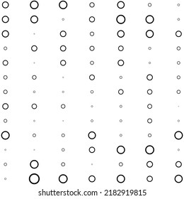 Bubbles halftone gradient random pattern background. Vector illustration.