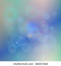 Bubbles and hearts on colorful background vector