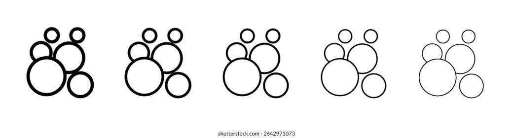 ícone de bolhas Design plano em plano de fundo isolado