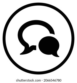 bubbles Icon. Flat style Circle Shape isolated on white background. Vector illustration