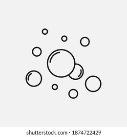 Bubbles icon. Foam for bathing sign. Washing or shampoo symbol. Linear icons on white background. Vector illustration. Eps 10