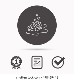 Bubbles icon. Foam for bathing sign.