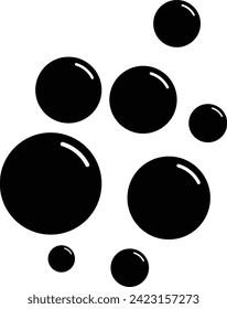 Icono de burbujas aislado en fondo blanco. Vector de icono de burbuja