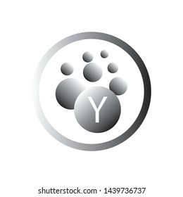 Bubbles icon letter logo template Vector