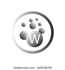 Bubbles icon letter logo template Vector